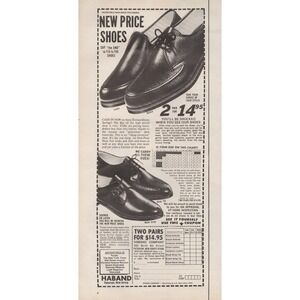 Haband Shoes Paterson New Jersey Mail Order Footwear Vintage Print Ad 1970